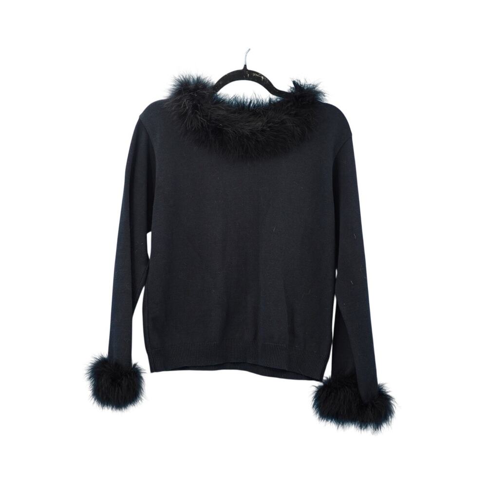 Vintage JP Berringer Black Feather Sweater